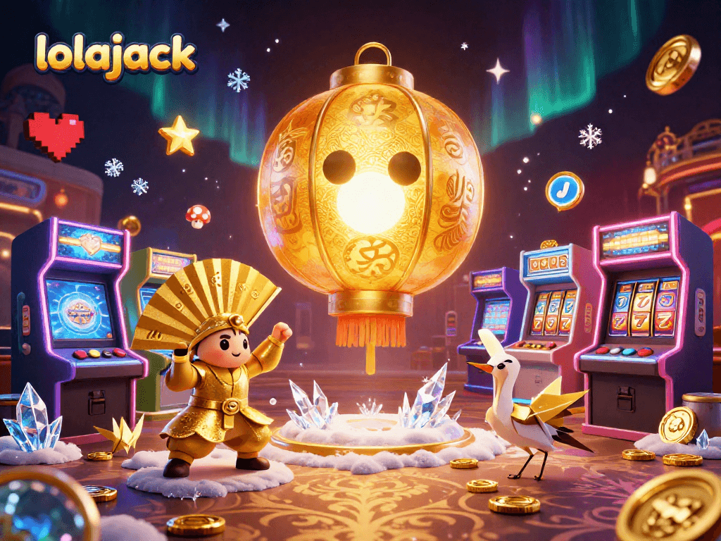 Experience the magic of lolajack in this vibrant casino scene complete with enchanted characters and dynamic gaming elements.