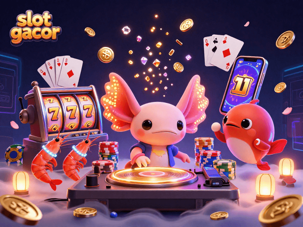 Experience slot gacor action with vibrant characters and dynamic game elements in a lively casino setting.
