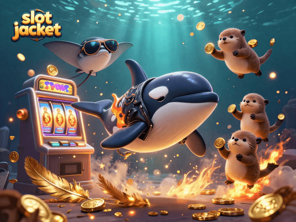 Permainan slot jackpot yang mengasyikkan bersama ikan orca dan keluarga berang-berang dengan koin emas