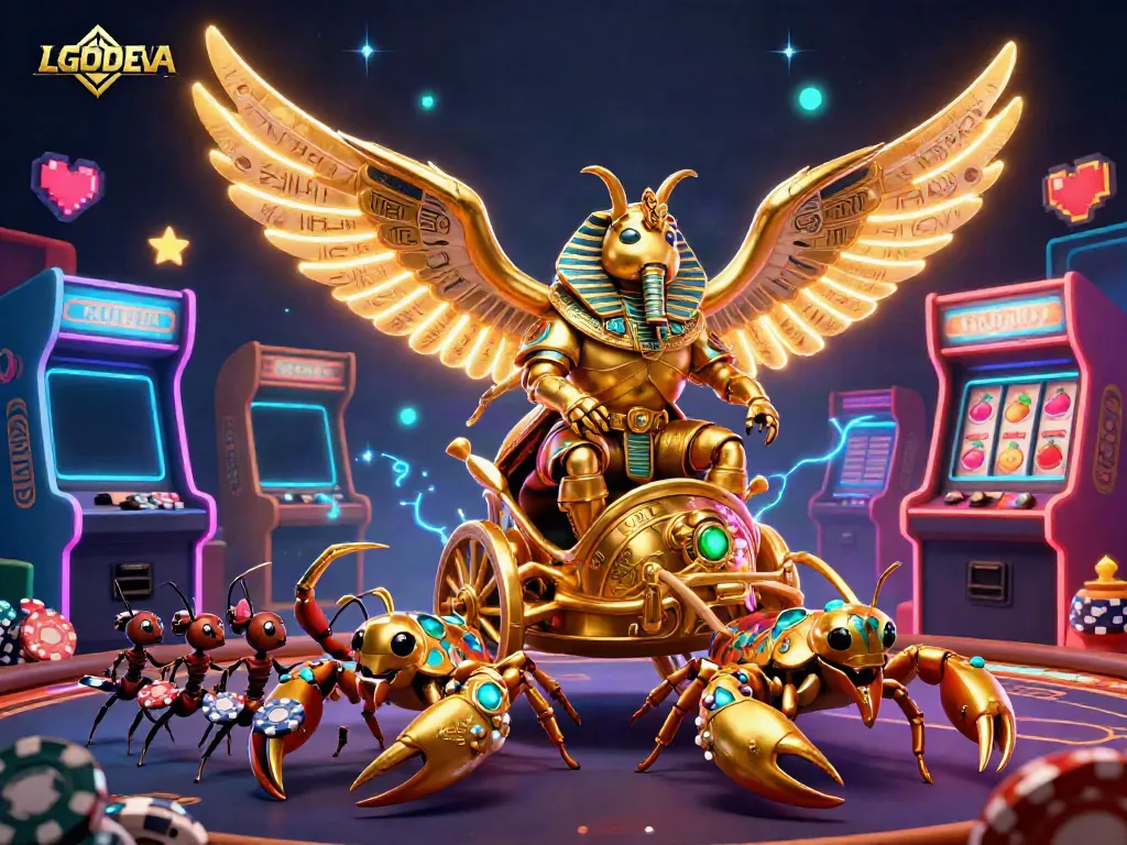 Engage with exciting LGODEWA gaming experiences featuring vibrant characters in a dynamic casino setting.