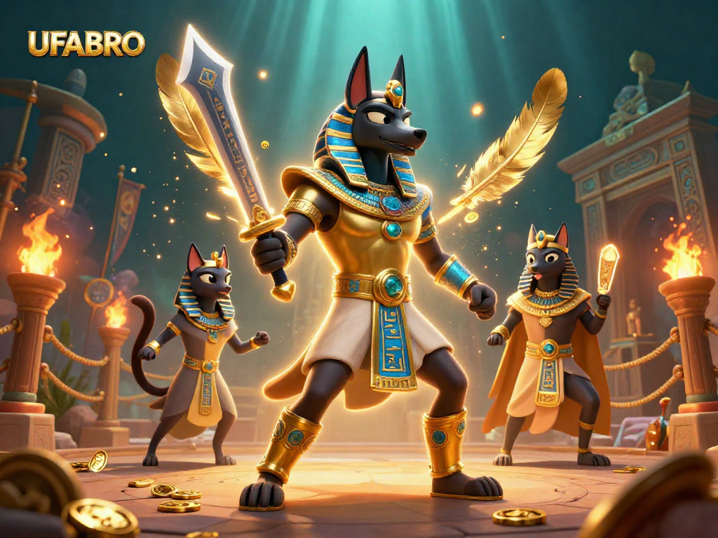 UFABRO provides dynamic sports betting excitement with ancient Egyptian warriors in action.