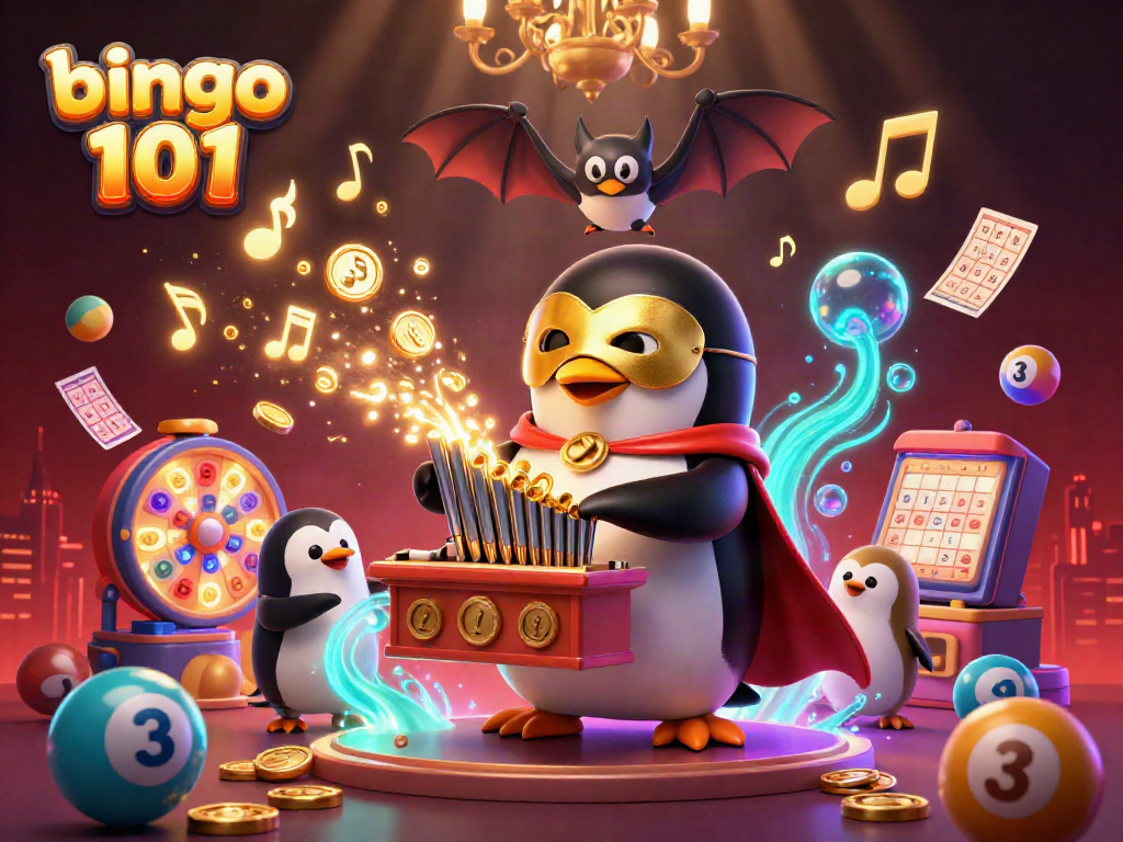 Experience the thrill of bingo 101 with a vibrant 3D illustration showcasing mobile gameplay and rewards.