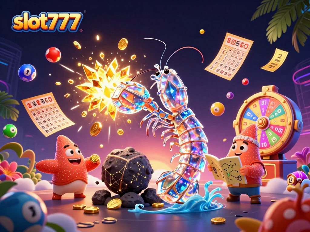 Memenangkan slot777 dengan keberuntungan, menikmati suasana kasino digital yang penuh warna dan efek megah.