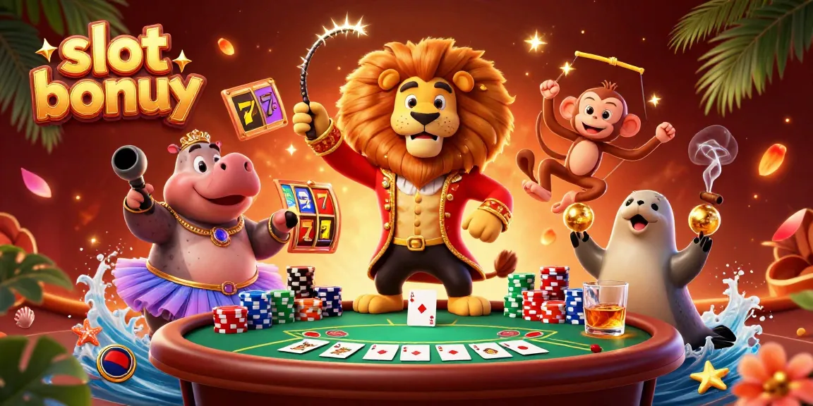 Engaging scene featuring slot bonus characters and vibrant casino elements for an exciting gaming experience.
