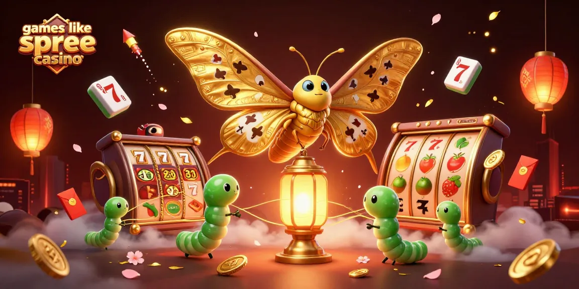 Engage with games like spree casino in an ultra-detailed 3D scene featuring vibrant casino elements.