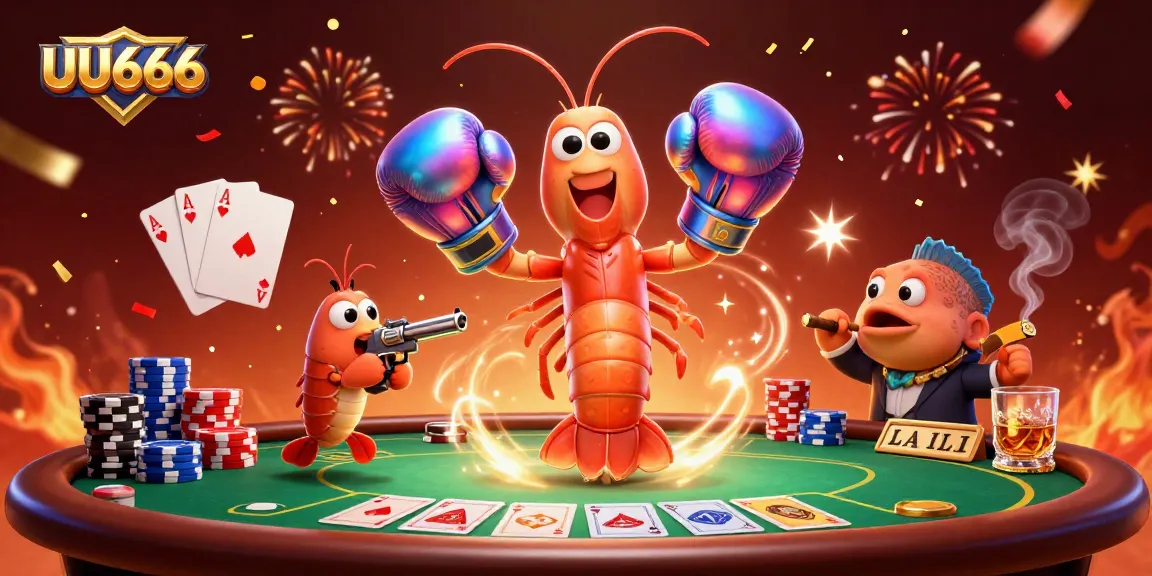 Experience the excitement of poker at UU666 with vibrant 3D characters and casino elements.