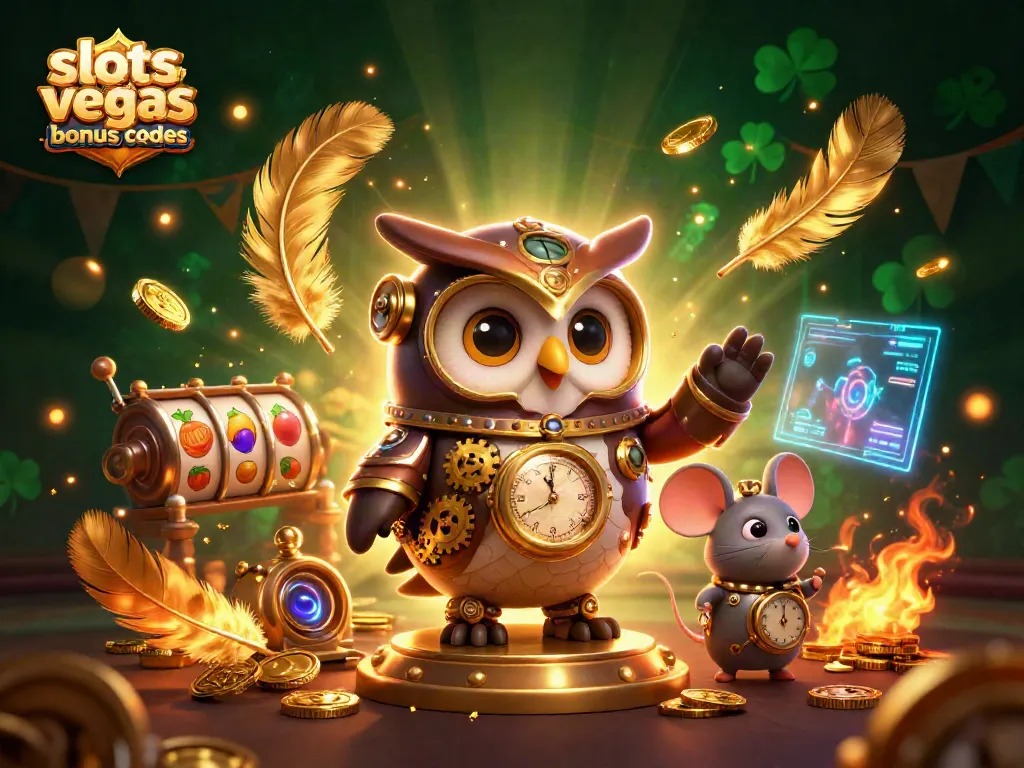 Spin and win with slots of vegas bonus codes in a vibrant 3D casino illustration.