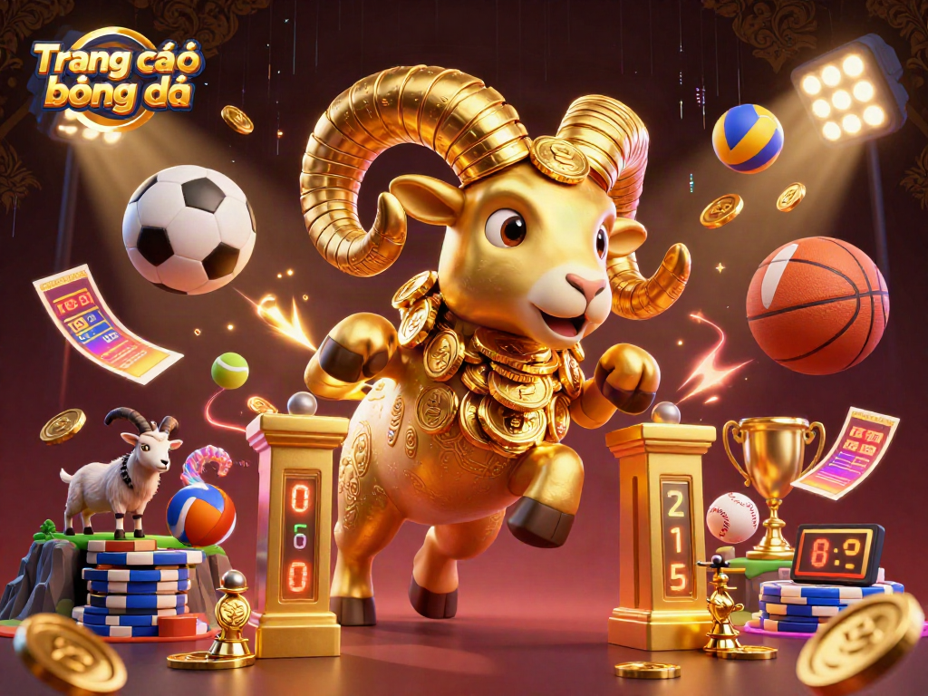 Engage in Trang cá độ bóng đá excitement with a dynamic 3D sports betting illustration featuring vibrant elements.