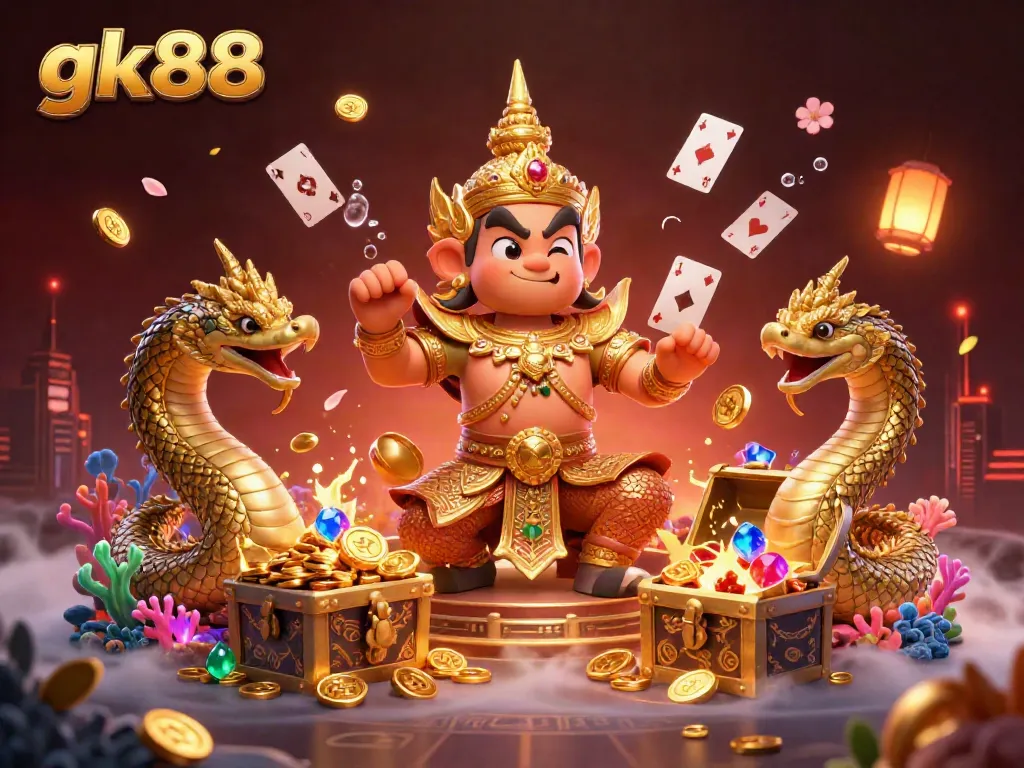 Experience the vibrant thrill of gk88 with its dynamic characters and immersive casino atmosphere.