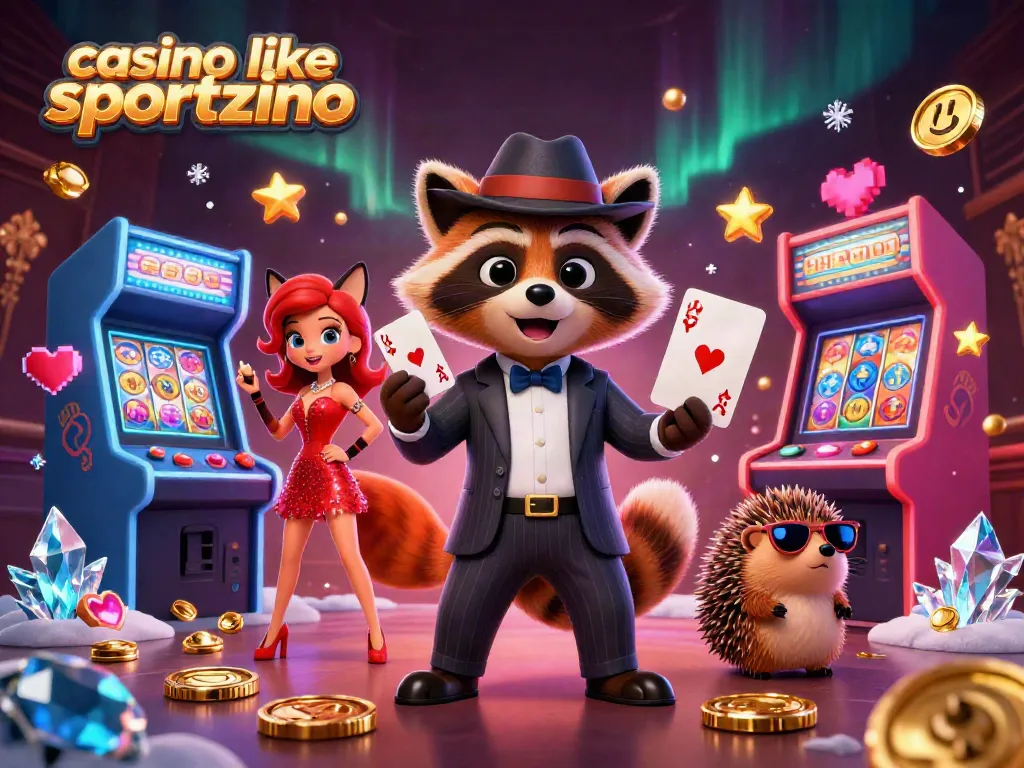 Play engaging games at a casino like Sportzino with this vibrant, dynamic illustration.