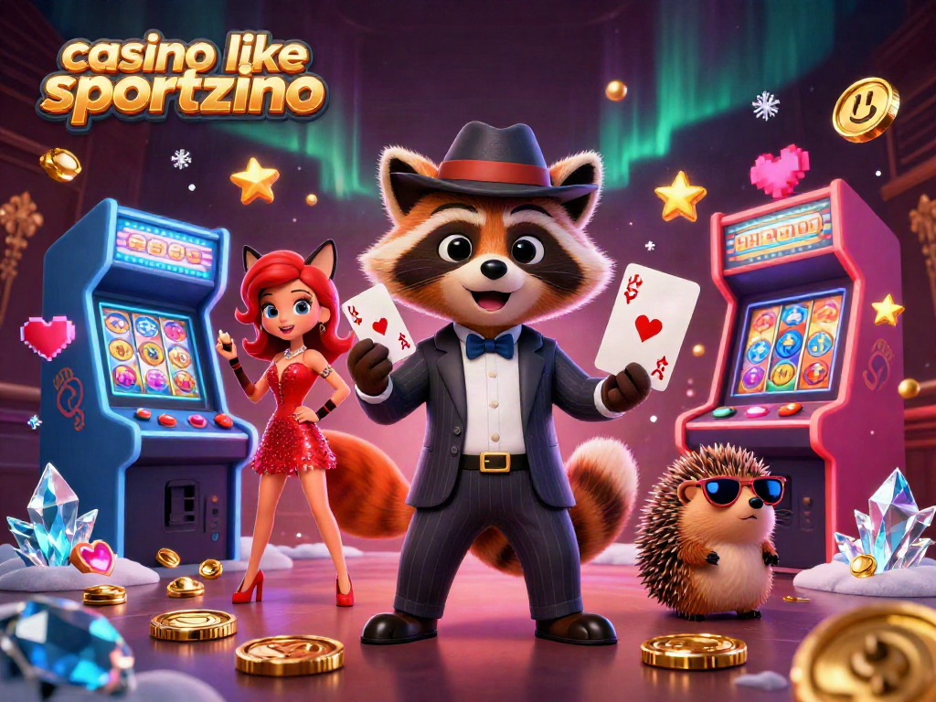 Play engaging games at a casino like Sportzino with this vibrant, dynamic illustration.