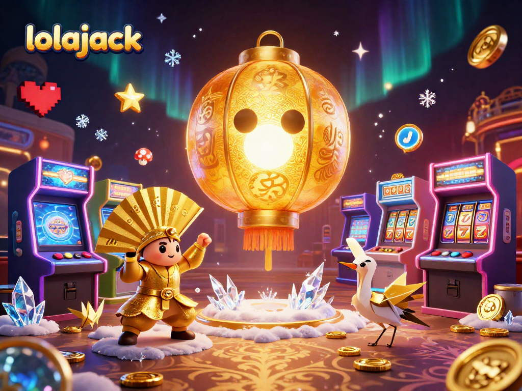 Experience the magic of lolajack in this vibrant casino scene complete with enchanted characters and dynamic gaming elements.