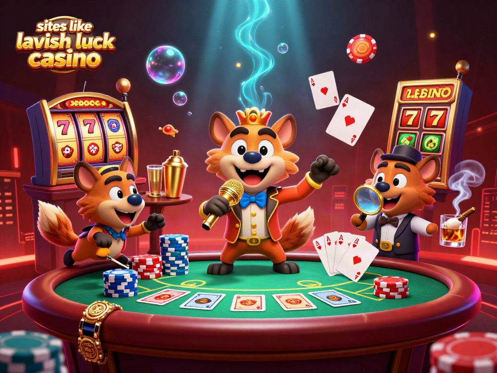 Experience fun with sites like lavish luck casino featuring vibrant casino characters and gaming action.