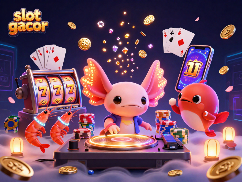 Experience slot gacor action with vibrant characters and dynamic game elements in a lively casino setting.