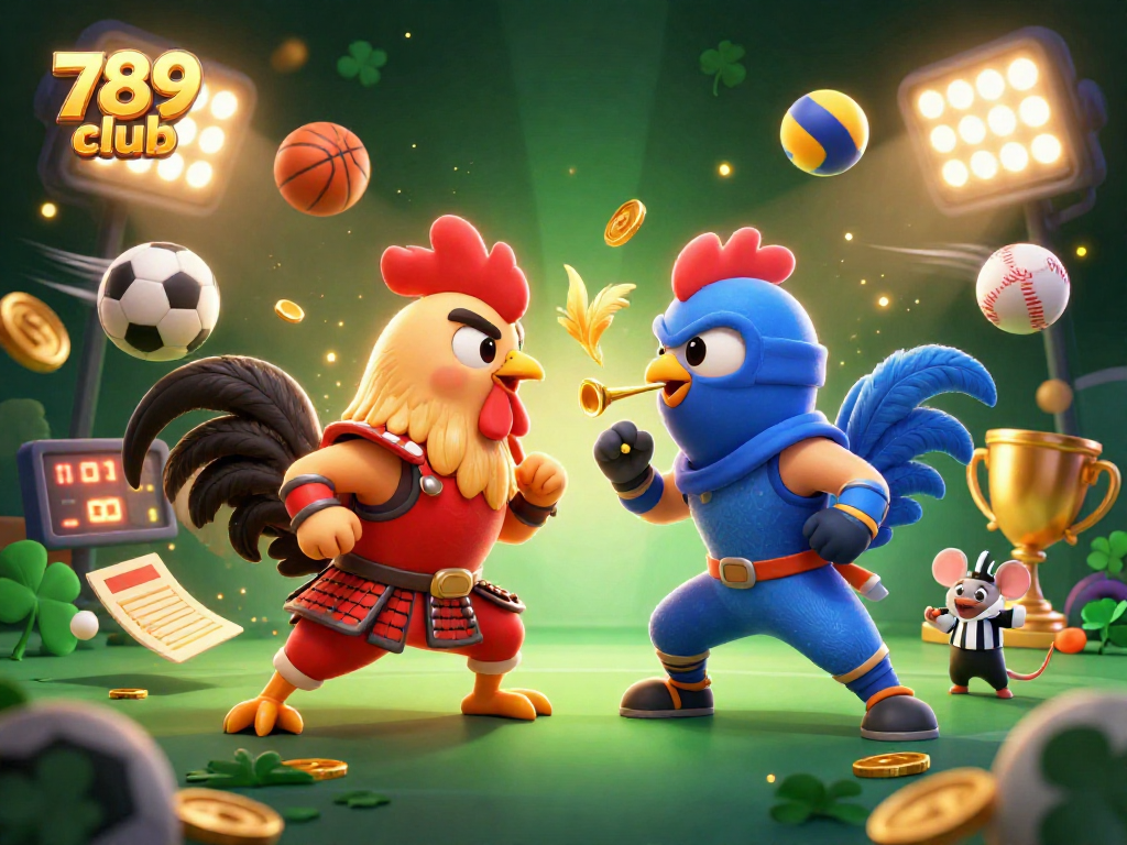 Engage with the thrilling 789 club experience featuring dynamic rooster standoff and exciting sports elements.