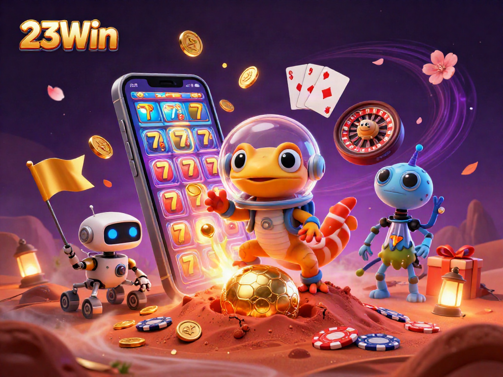 Experience thrilling gameplay with 23Win in a spectacular 3D Martian casino adventure.