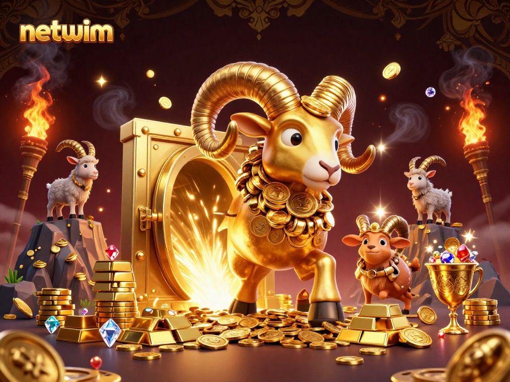 Experience thrilling gameplay with Netwim's golden elements and vibrant casino graphics.