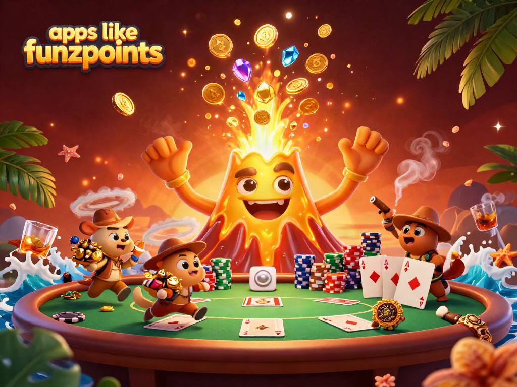 Play at apps like funzpoints and win with exciting poker elements and dynamic treasures.