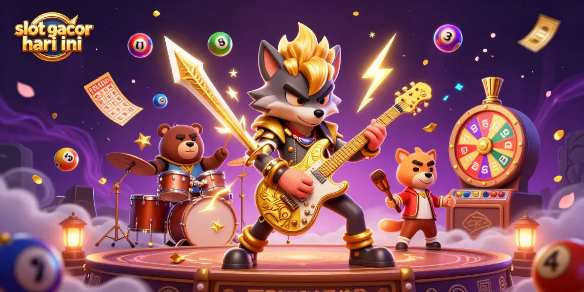 Experience slot gacor hari ini with vibrant characters and dynamic elements in an engaging casino illustration