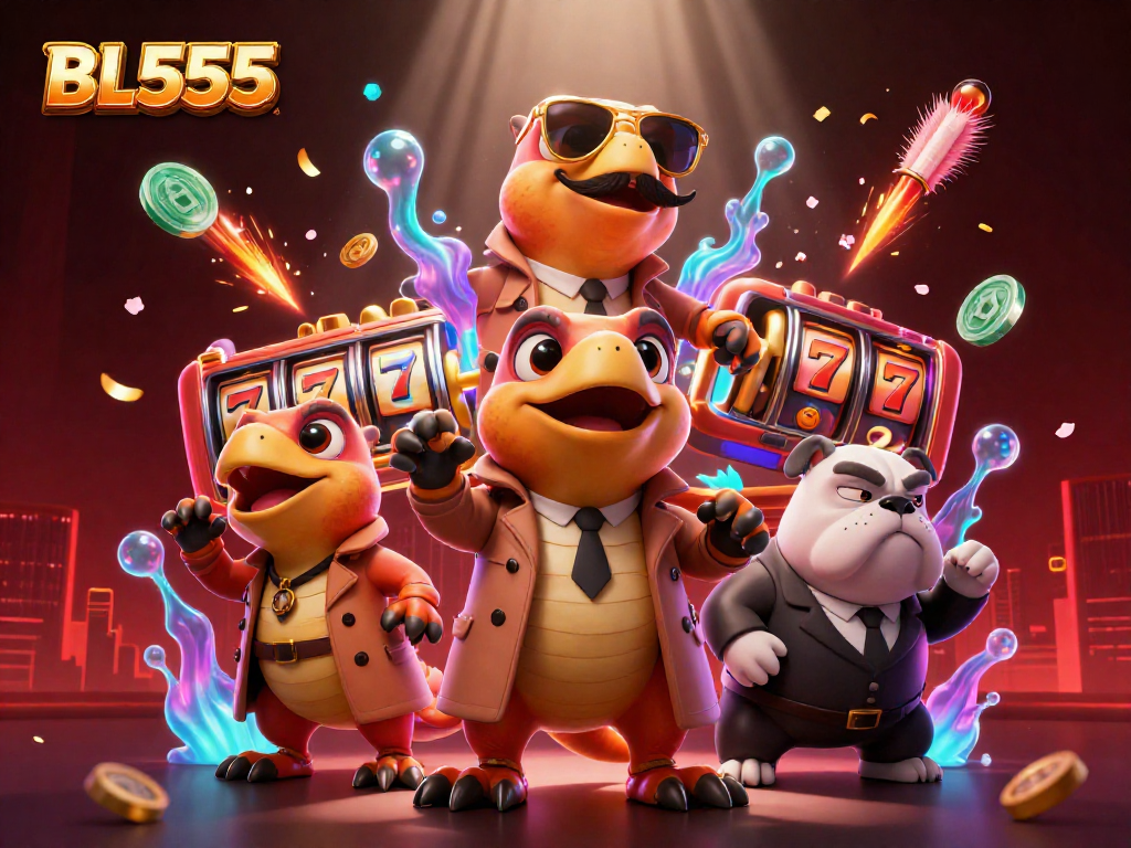 Experience BL555's vibrant atmosphere as raptors attempt to sneak into a casino lounge.