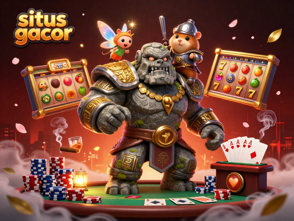 Menangkan pengalaman situs gacor dengan ilustrasi 3D menarik dari golem, peri, dan ksatria