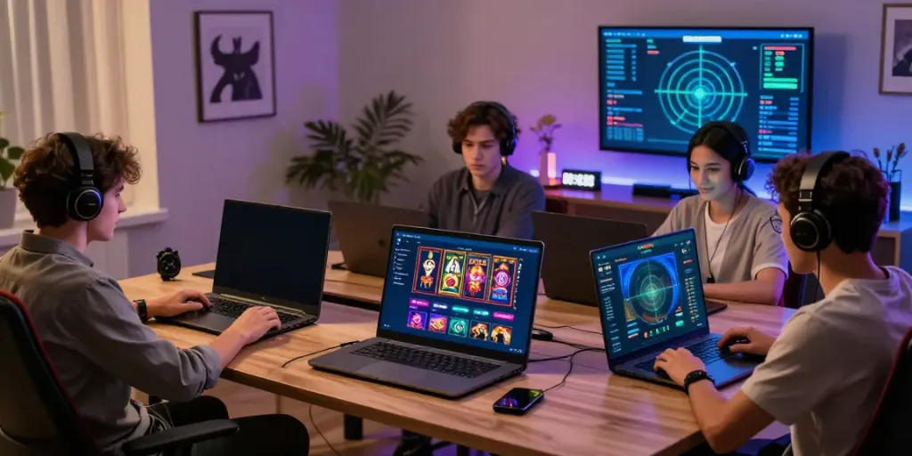 Gaming experience at batman138 with users enjoying various games online.