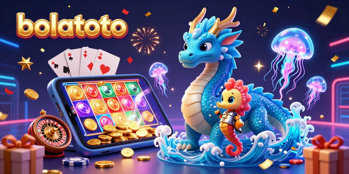 Experience the thrill of bolatoto with a dynamic scene of a dragon and knight amidst a casino celebration.
