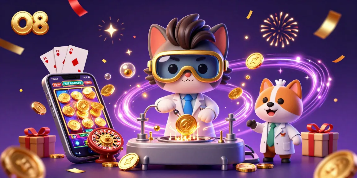 Experience the thrill of winning at O8 with dynamic slots and festive casino elements.