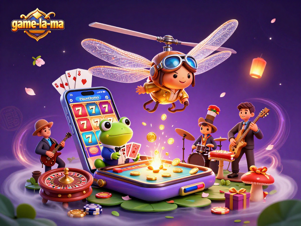 Experience vibrant gaming excitement at game-la-ma with a lively casino scene.