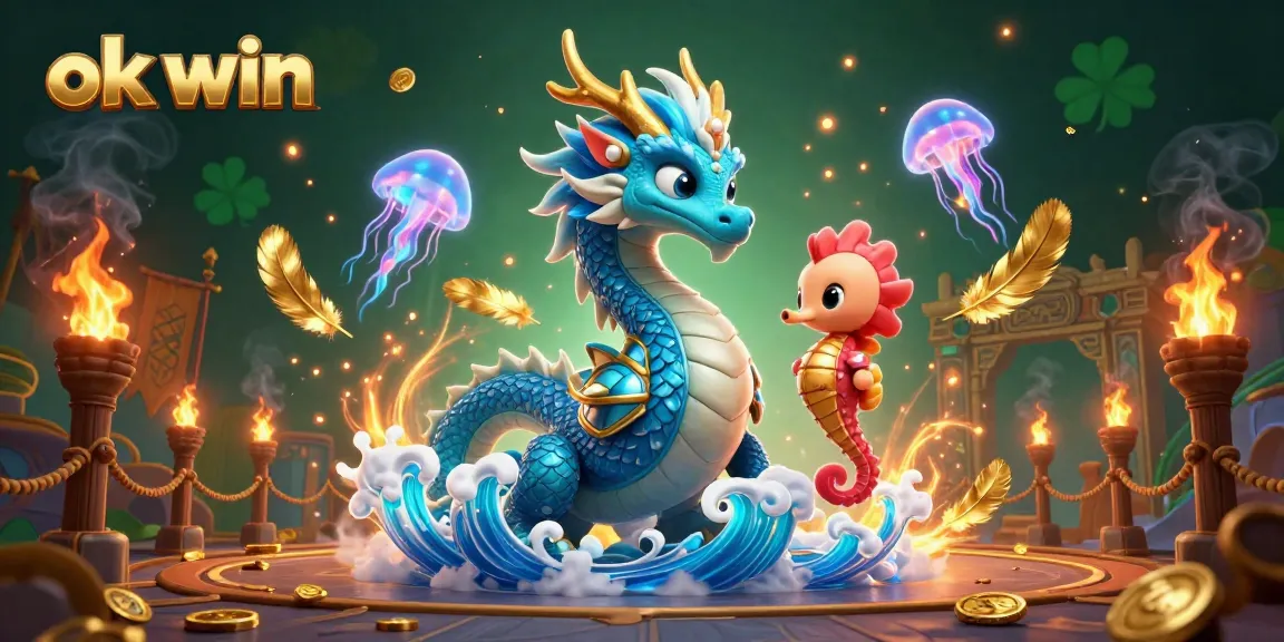 Experience thrilling gameplay at ok win with vivid underwater characters and dynamic casino elements in a vibrant scene.