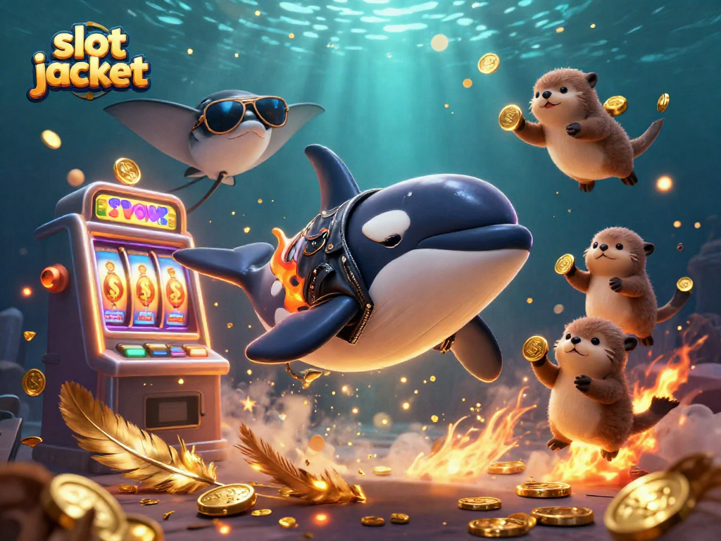 Permainan slot jackpot yang mengasyikkan bersama ikan orca dan keluarga berang-berang dengan koin emas