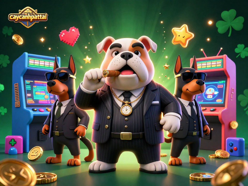 Enhance your gaming skills with caycanhphattai in this vibrant 3D casino scene filled with spectacular game elements.