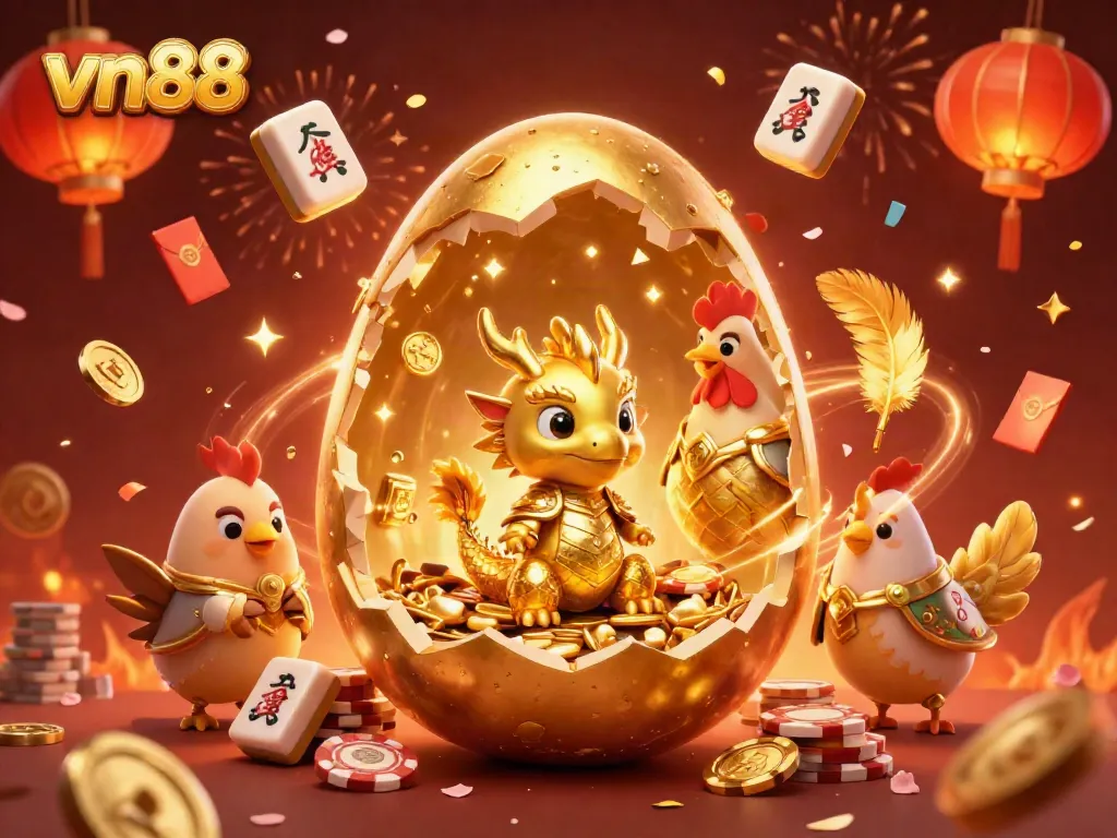 Experience thrilling adventures at vn88 casino with vibrant golden characters and glimmering game elements.