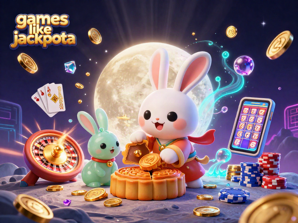 Play exciting games like jackpota with a vibrant illustration showcasing the thrill of casino gaming.