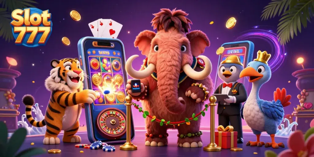 Slot 777 menawarkan pengalaman kasino dengan karakter menarik dan elemen game dinamis.