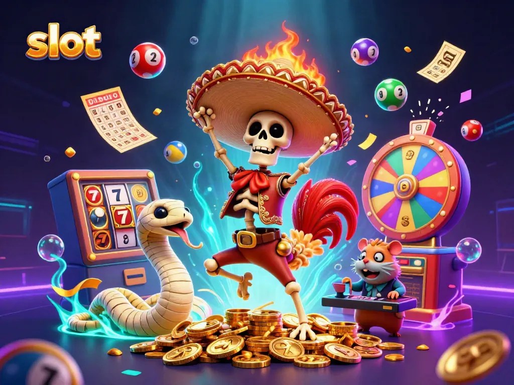 Engage with slot machines featuring vibrant characters, golden coins, and lively gaming elements
