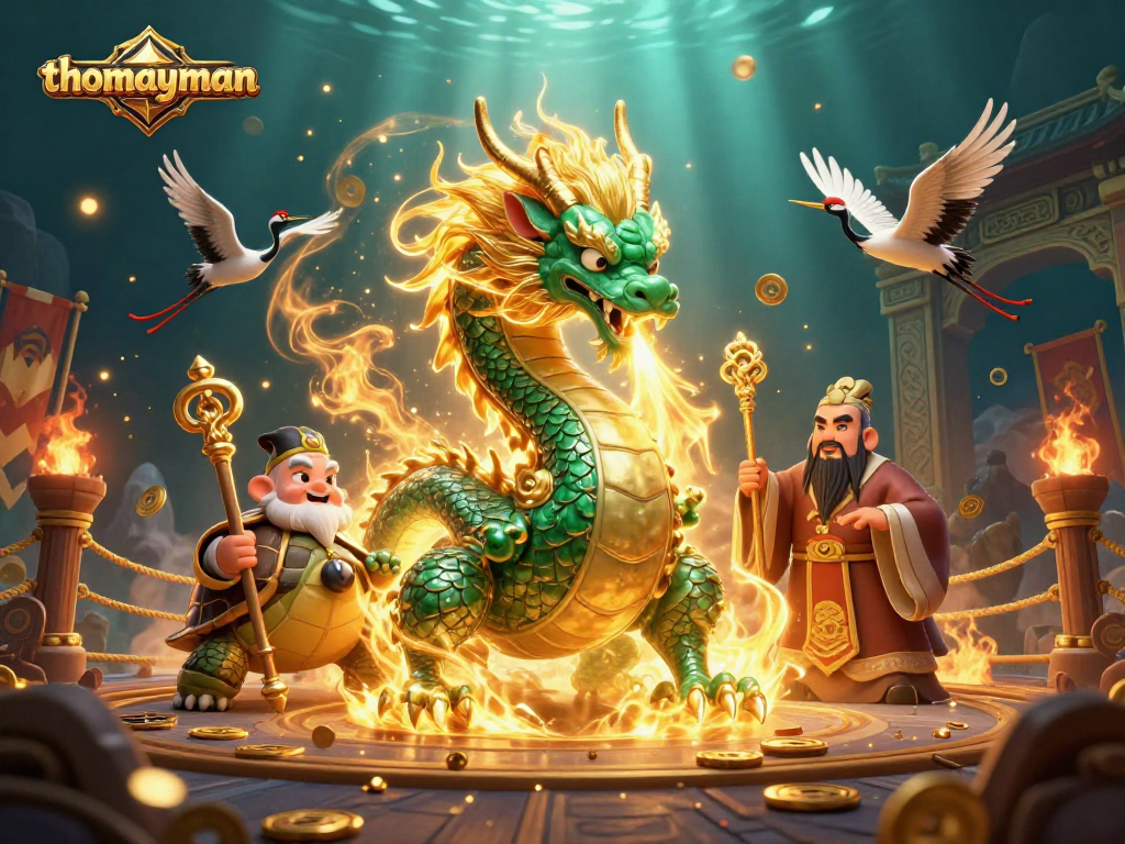 Spin and win with thomayman in an exciting high-stakes casino adventure featuring rich symbols and vivid characters.