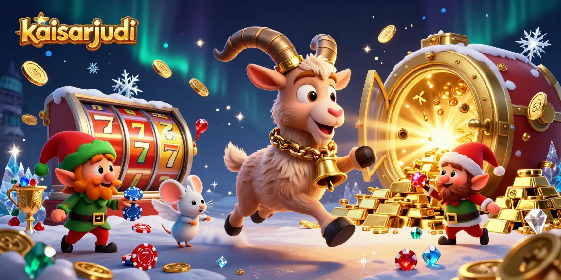 Kaisarjudi ignites excitement with a festive casino scene filled with lively characters and sparkling treasures.