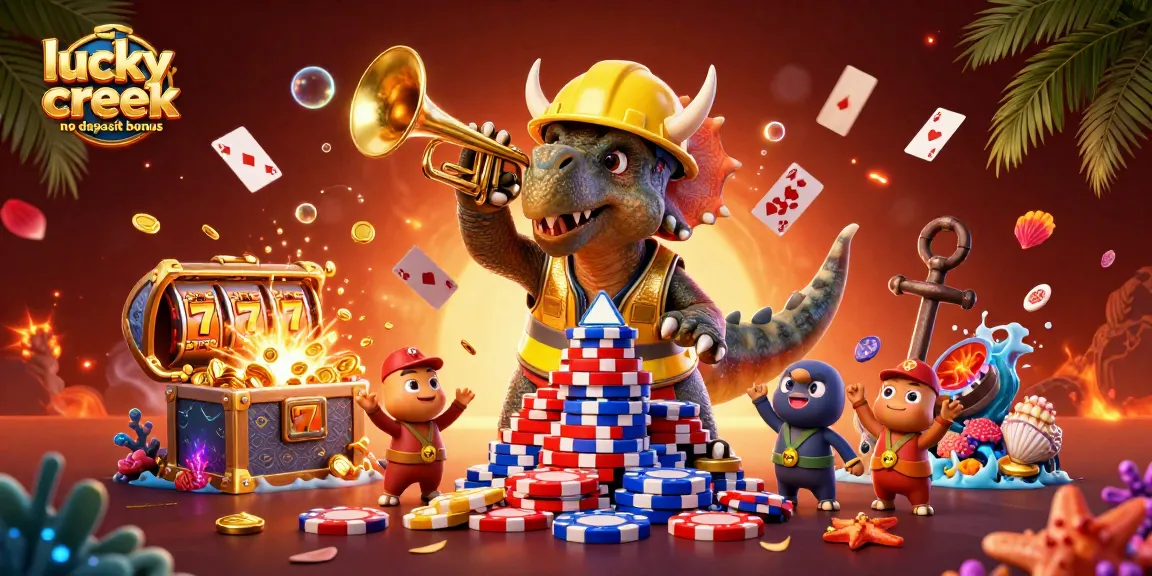 Claim your lucky creek no deposit bonus with spins and exciting poker chip action!