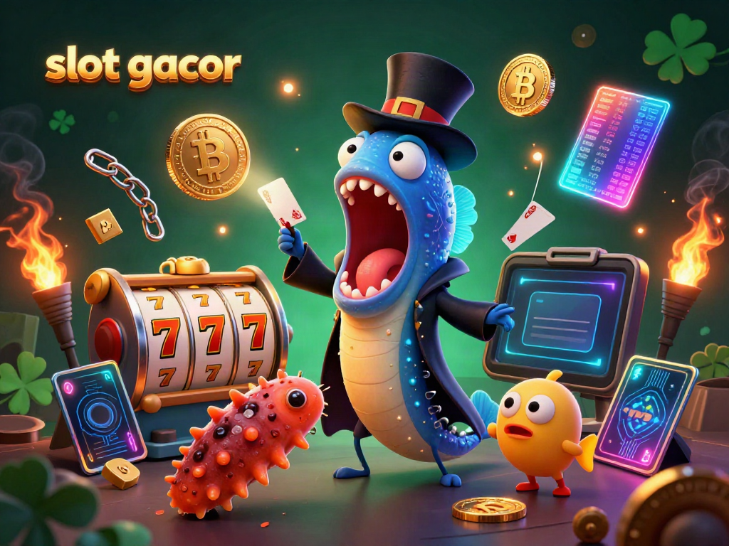 Menggunakan slot gacor, penyu laut melakukan trik sulap sementara ikan angler memberikan pencahayaan, mendemonstrasikan keajaiban kasino.