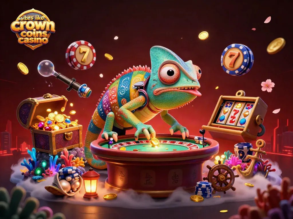Engage in exciting gameplay at sites like crown coins casino with slots, golden coins, and vibrant casino elements.
