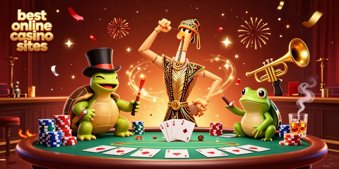 Experience vibrant casino energy with the best online casino sites through 3D characters at a speakeasy.