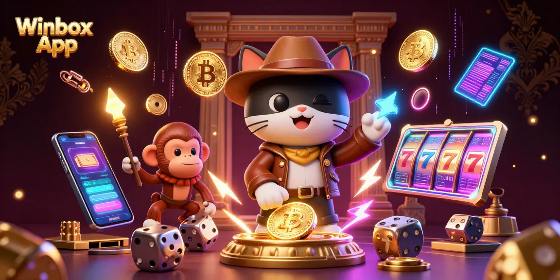 Experience the excitement of the Winbox App as our explorer cat uncovers buried casino treasures.