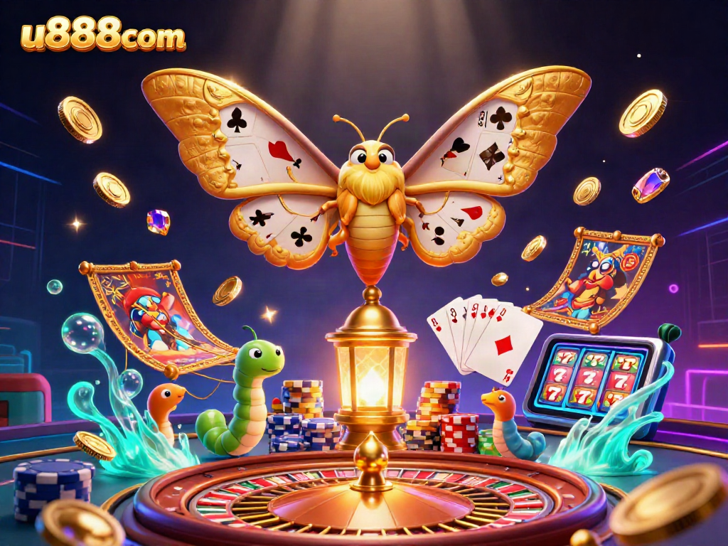 Engage in thrilling games at u888com with lively casino elements and colorful digital art.