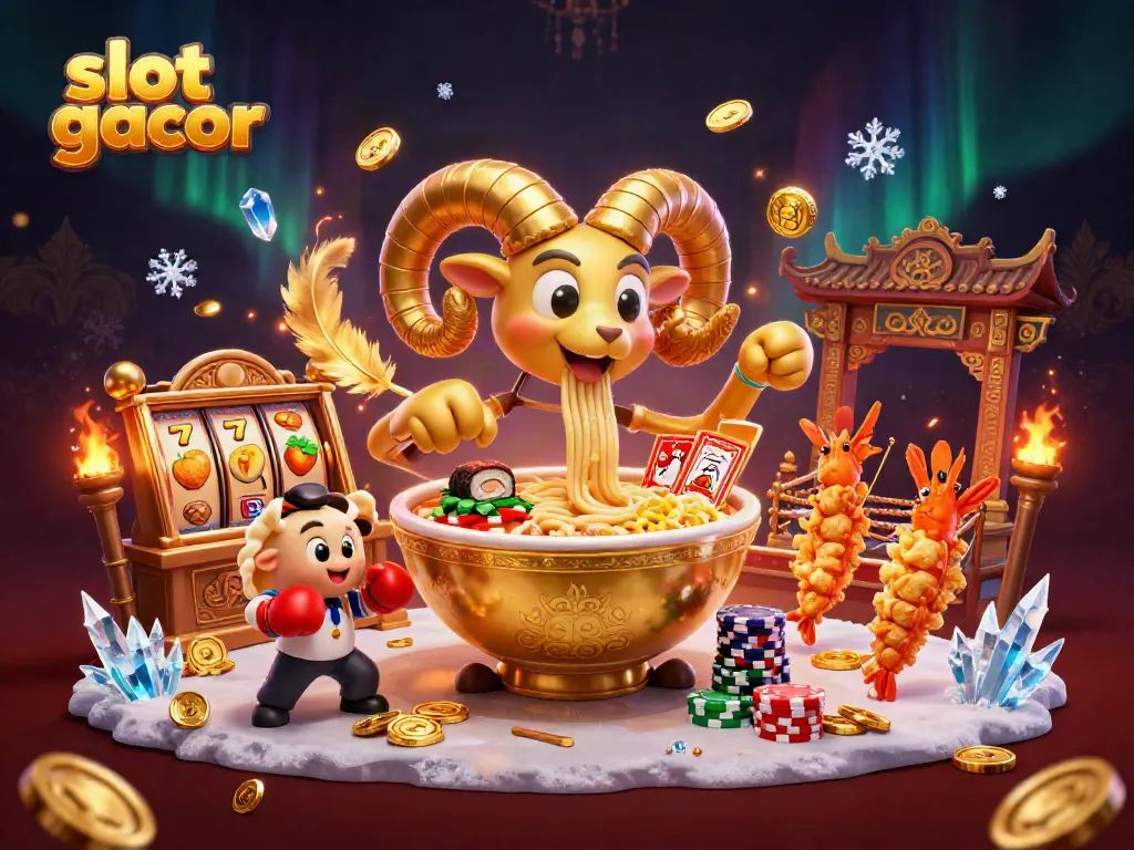 Engage in exciting slot gacor action with vibrant characters and dynamic elements in a thrilling casino atmosphere.